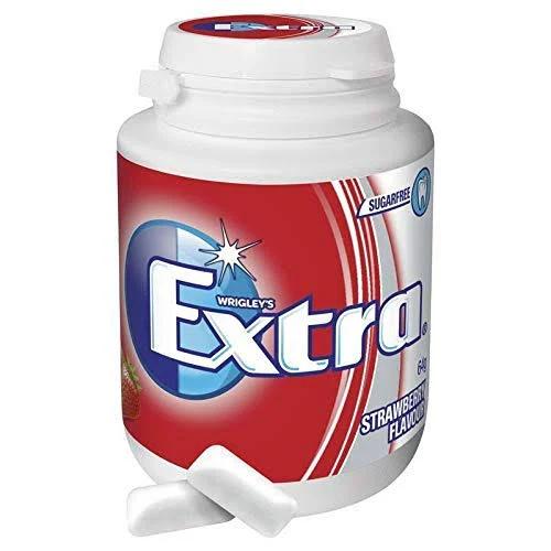 Extra Strawberry Sugar Free Chewing Gum Bottle 64G