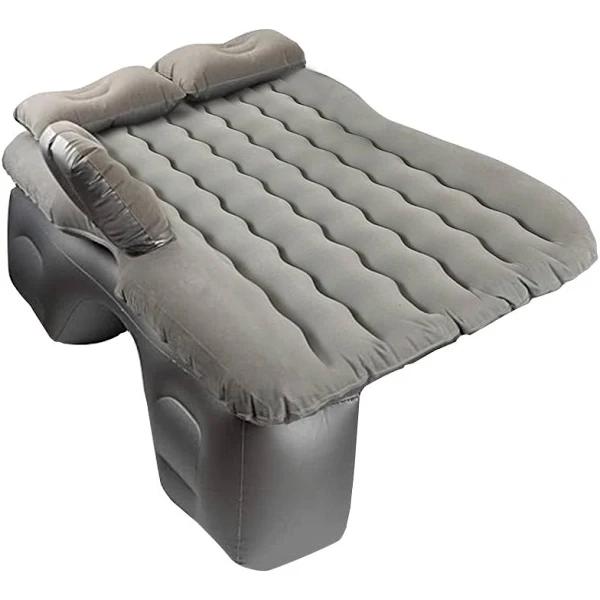 SOGA Grey Ripple Inflatable Car Mattress Portable Camping Air Bed Travel Sleeping Kit Essentials