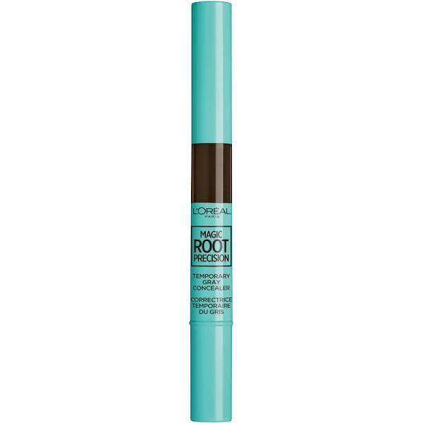 L'Oreal Paris Magic Root Precision Temporary Gray Hair Color Concealer Brush, 4 Dark Brown, 0.05 fl. oz.