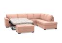 Rumpus Fabric Corner Suite Right-Hand Facing Chaise with Sofa Bed Pink - Upholstered