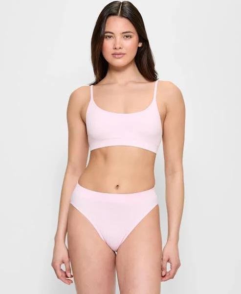 Women's Recycled Ribbed Strappy Crop Top | Pink | Size 16 | Lily Loves