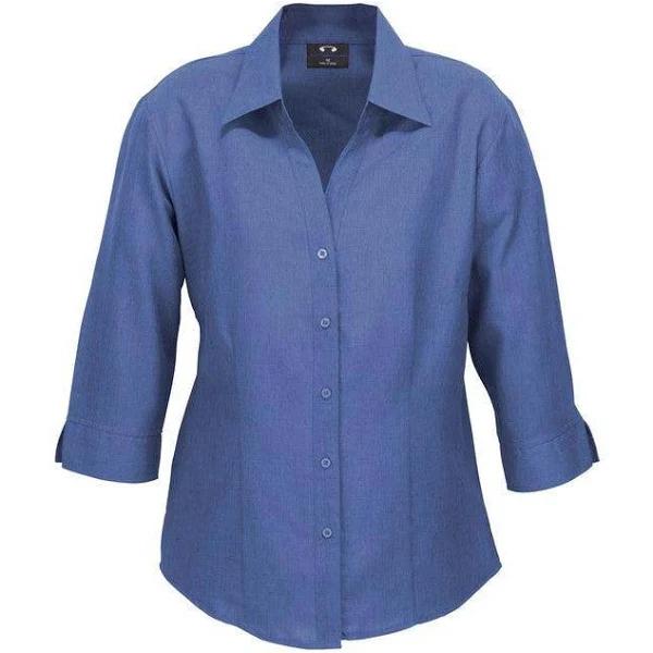 Biz Collection LB3600 Ladies Oasis 3/4 Sleeve Shirt Mid Blue / 22