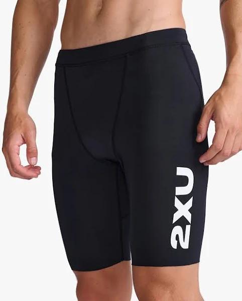 2XU Aero Tri Running Shorts Black White - L