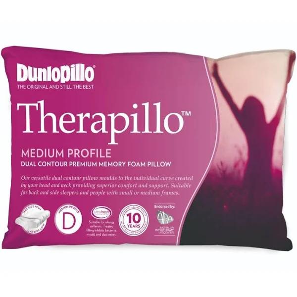 Dunlopillo Therapillo Memory Foam Dual Contour Medium Profile Pillow