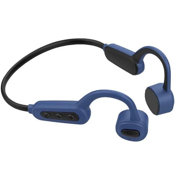 Upgraded IPX8 Waterproof Underwater Headphones Bone Conduction Headphones Wireless Bluetooth Headphones Swimming Ear Hanging Open Ear - Meteor Blue