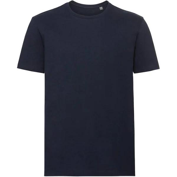 Russell Mens Authentic Pure Organic T-Shirt French Navy Mens T-Shirt