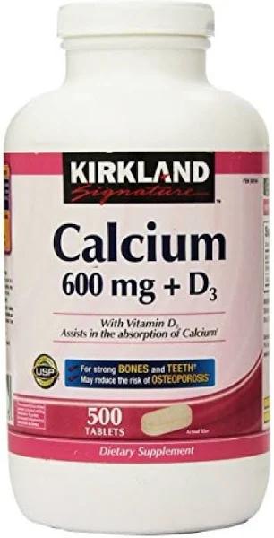 Kirkland Signature Calcium + D3, 600 mg, Tablets - 500 count