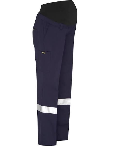 Bisley Womens Taped Maternity Drill Work Pants (BPLM6009T) 10 / Navy