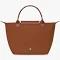 Longchamp Le Pliage Green Small Top-Handle Bag Brown