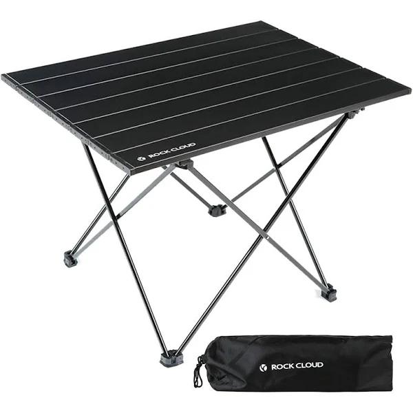 Rock Cloud Portable Camping Table Folding Aluminum Lightweight Camp Table Outdoor Ultralight for Camping Hiking Backpacking Fishing Picnic Beach BBQ