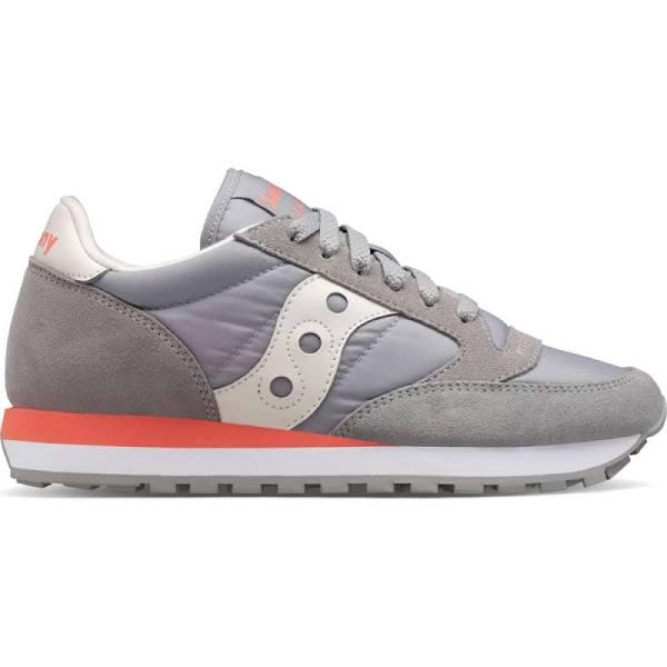 Saucony Women's Jazz Original Grey/Coral Colour: GREY/CORAL, Size