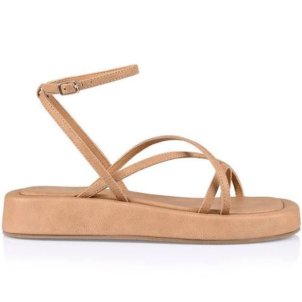 Verali Bondi Flatform Sandals Caramel Softee, 39 / Brown