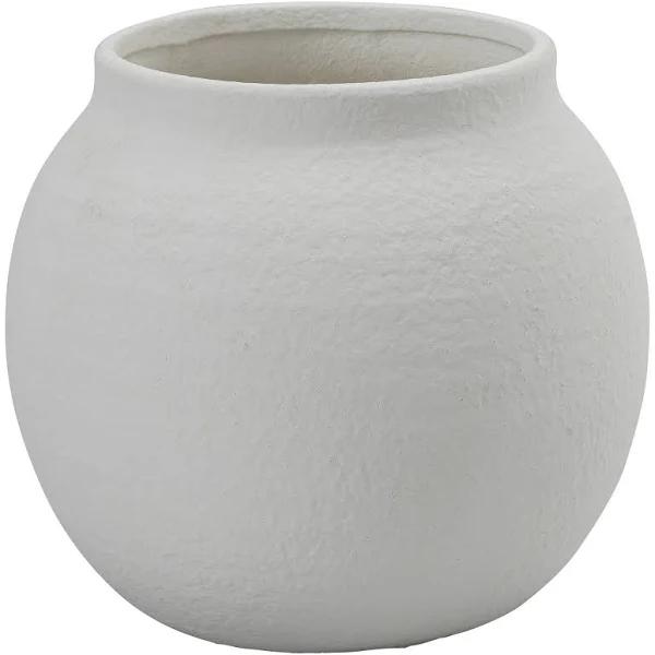 Terracotta Planter Pot Medium White 26X26X23Cm