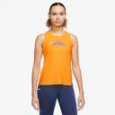 Nike Womens Dri-FIT Trail Running Tank Orange XL