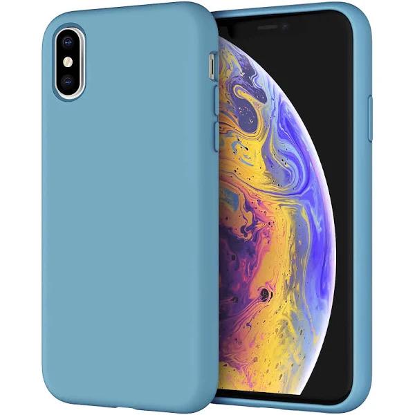 JETech Silicone Case For iPhone X, iPhone XS, 5.8-Inch, Silky-Soft Touch Full-Body Protective Case, Shockproof Cover with Microfiber Lining