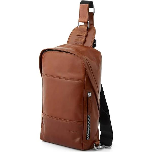 Tan Cross Shoulder Jasper Backpack - For Men - Lucleon