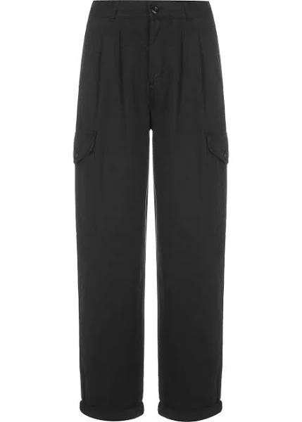 Carhartt WIP W' Collins Pant Moraga Twill, 8.25 oz - Black Garment Dyed - 25 - Women