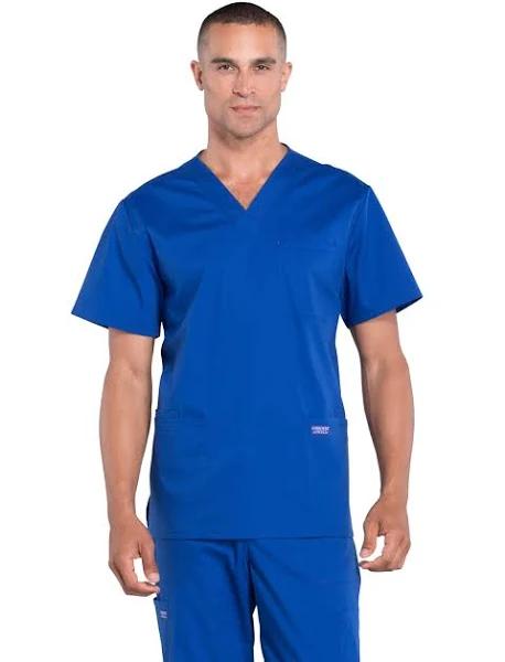 Cherokee Workwear Professionals Men's V-Neck Scrub Top - M - Galaxy