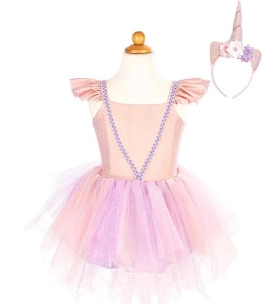 Great Pretenders - Pink Shimmer Unicorn Dress & Headband - Size 5-6