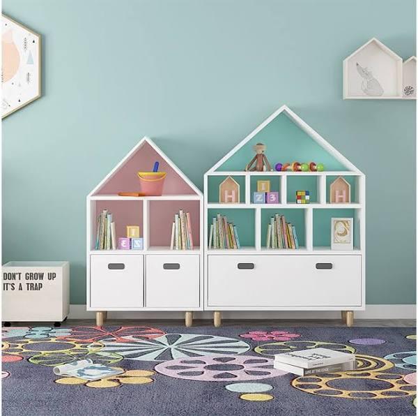 All 4 Kids White Ivy Large Kids Bookcase Storage Unit