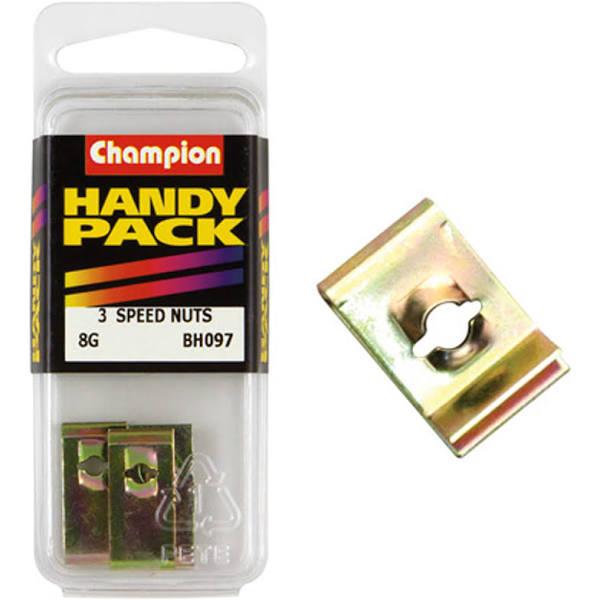 Champion Handy Pack Speed Nuts 8 G x 31/32x7/16" Spire BH097