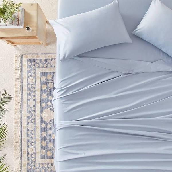 Adairs 600tc Bamboo Cotton Pastel Blue Sheet Set - King