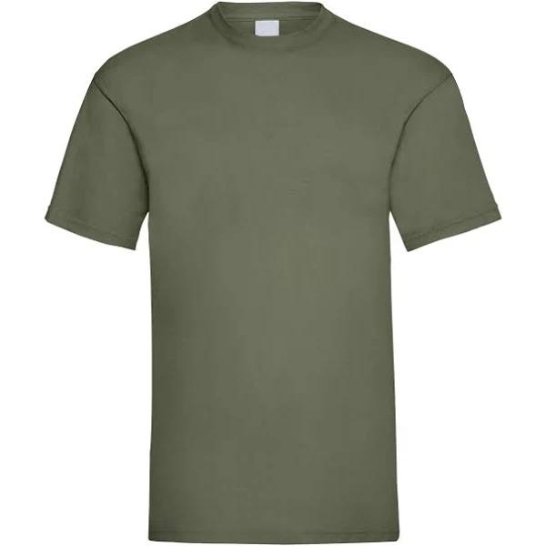 Mens Value Short Sleeve Casual T-Shirt (Olive Green) (Small)