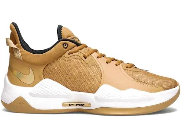 Nike PG 5 EP 'Wheat Metallic Gold' Mens Sneakers - Size 7.0