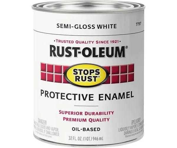 Stops Rust Semi Gloss White Quart 946ml