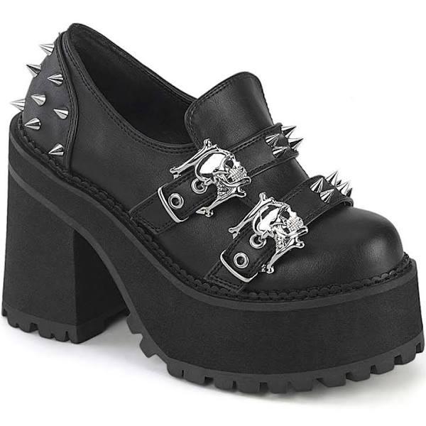 Demonia ASSAULT-38 Black Vegan Leather Size