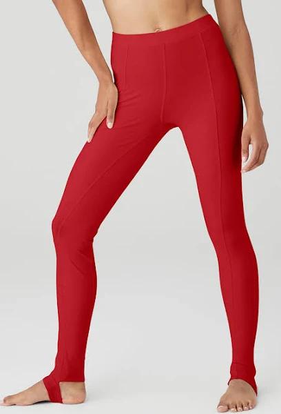 Alo Yoga Airbrush Enso High Waist Stirrup Leggings Classic Red