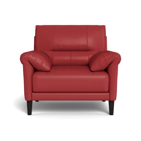 Luka Leather Armchair Pure Red by Freedom, 100% Leather FF