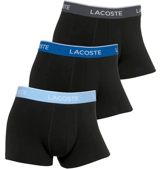 Lacoste 3 Pack Boxer Shorts, Size XL, Black