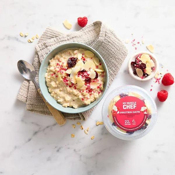 My Muscle Chef Protein Oats: Raspberry, Cranberry & Coconut Flavour 93g