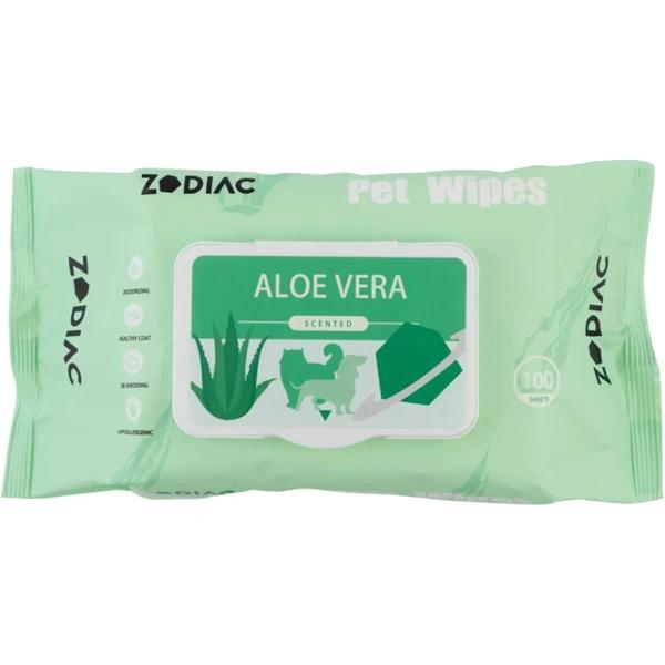 Zodiac Pet Wipes 100 Sheets Aloe Vera