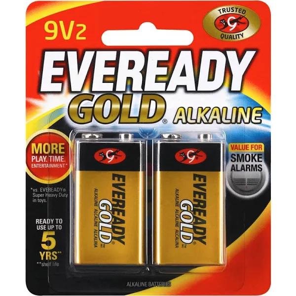 Eveready Gold 9V Batteries 2 Pack