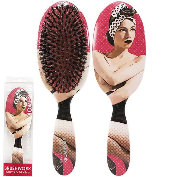 Brushworx Artists and Models Oval Cushion Hair Brush - Miss Be Bop