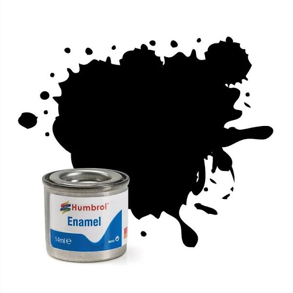 Humbrol Enamel 33 Black Matt 14ml Paint