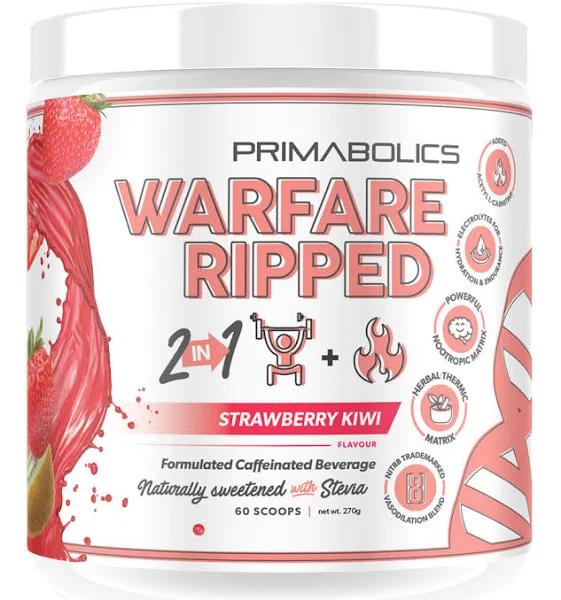 Warfare Ripped by Primabolics - 60 Serves / Strawberry Kiwi