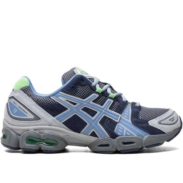 ASICS - GEL-Nimbus 9 Leather and Mesh Trainers - Mens - Grey Blue