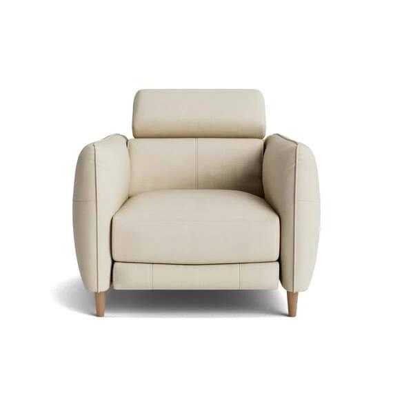 Hugo Leather Electric Recliner Armchair Frost by Freedom