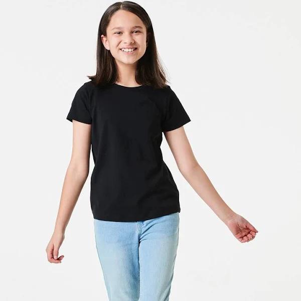 Kmart Plain Short Sleeve T-Shirt - Black Size: 8