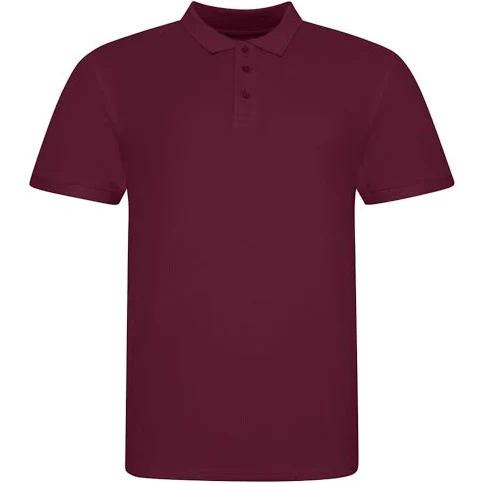 Awdis Just Polos Mens The 100 Polo Shirt Burgundy 2XL Combed Ringspun Cotton Mens Polo Shirt