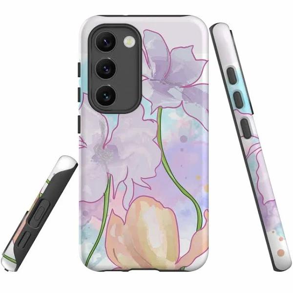 for Samsung Galaxy S23+ Plus Case Shielding Cover, Watercolour Floral