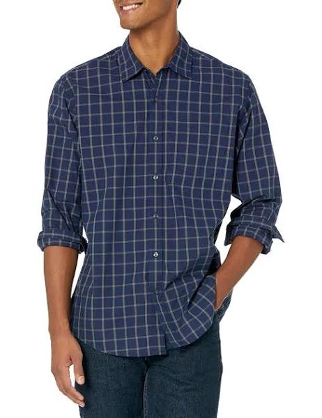 Amazon Essentials Men's Regular-fit Long-Sleeve Casual Poplin Shirt