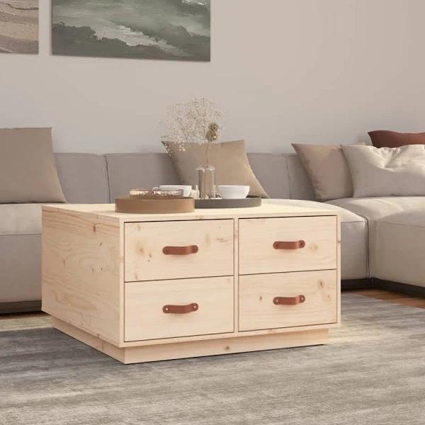 vidaXL Coffee Table 80x80x45 cm Solid Wood Pine