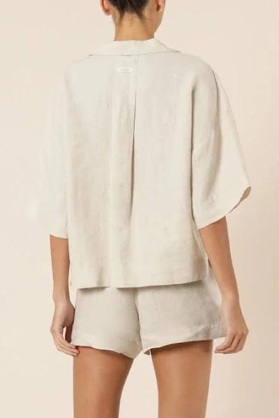 Nude Lucy Lounge Linen Shirt - Natural