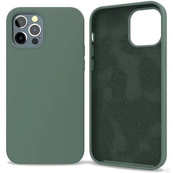 Blacktech iPhone 15 Pro Soft Rubber Protective Case Green