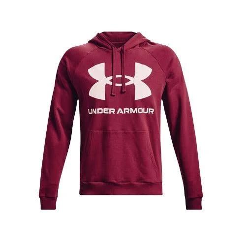 Under Armour Mens Rival Fleece Big Logo Hoodie - Red S