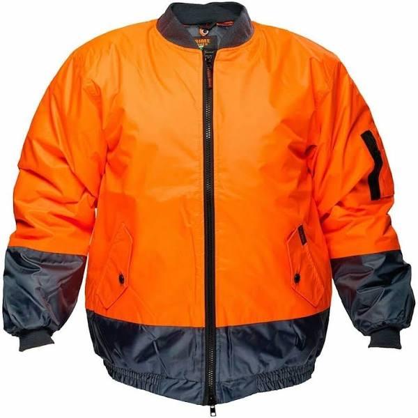 Hi-Vis Bomber Jacket, 2XL / Orange/Navy